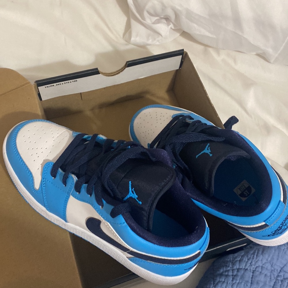Air Jordan 1 Low Powder Blue LIKE NEW - Picture 8 of 11